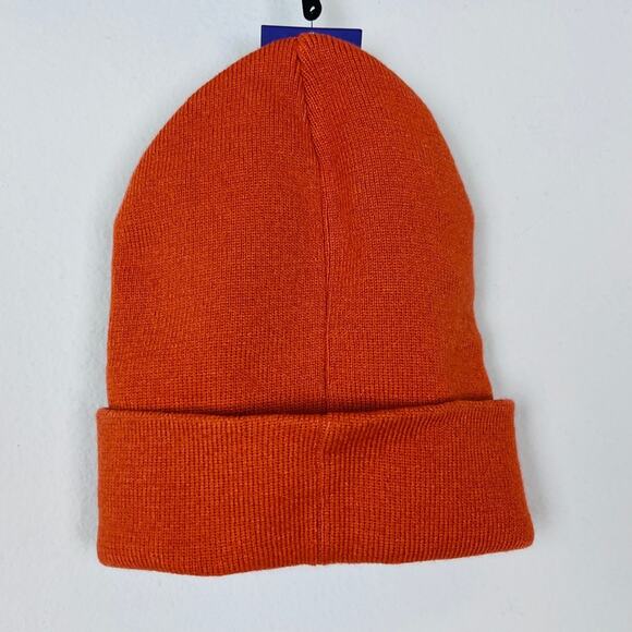DAVID & YOUNG Orange Knit Halloween SPOOKY Beanie Hat Unisex Comfy Fall NWT - Picture 3 of 6
